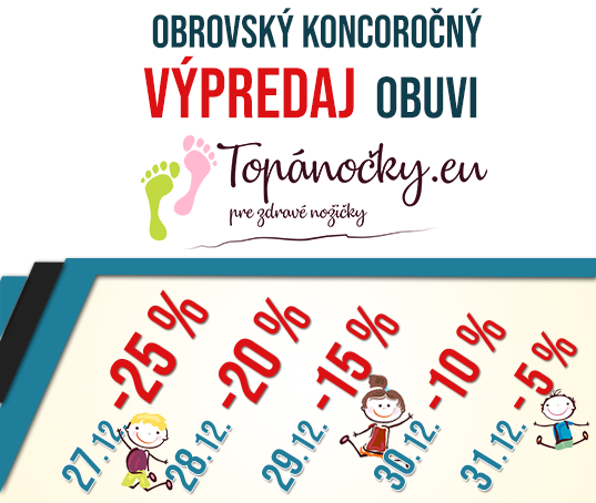 OBROVSKÝ KONCOROČNÝ VÝPREDAJ OBUVI