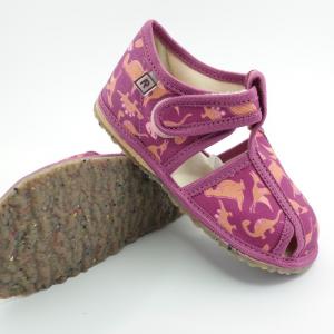 Detské inovatívne papuče RAK 100015-4 Dinosaurus fialový