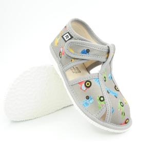 Detské papuče RAK 100015-3 - Šedé stroje