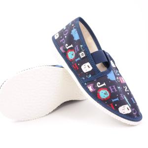 Detské papuče RAK 943022 - Abeceda  modrá