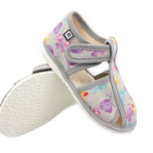 Detské papuče RAK 100015-3 - šedý motýľ