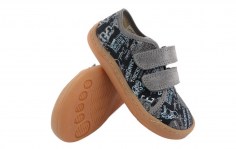 Detské barefoot plátenky Froddo G1700355-2 BLACK-GREY