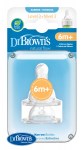 Náhradné silikónové cumlíky pre dojčenské fľašky Dr.Browns options+ NARROW stupeň 3 – BPA FREE – 2 ks